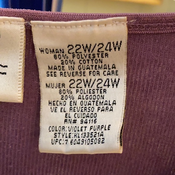 Kathie Lee Woman vintage short sleeve top 22W/24W - Picture 4 of 9